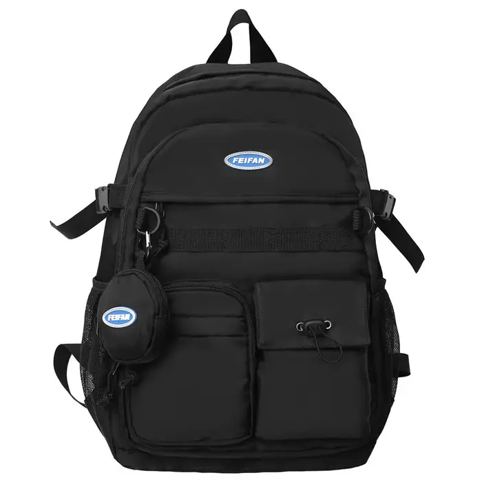 Sac à Dos Noir de Grande Capacité pour Homme et Femme