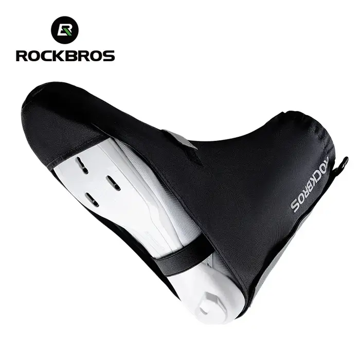 ROCKBROS couvre-chaussures cyclisme imperméable chaussures couverture 1 paire bottes de cyclisme couvre-chaussures coupe-vent équitation en plein air épais couvre-chaussures