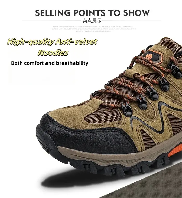 Chaussures de randonnée en plein air antidérapantes et résistantes à l'usure pour hommes