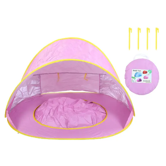 Tente de plage Roseate, installation facile, abri solaire portable pour bébé, tente de jeu avec pisc