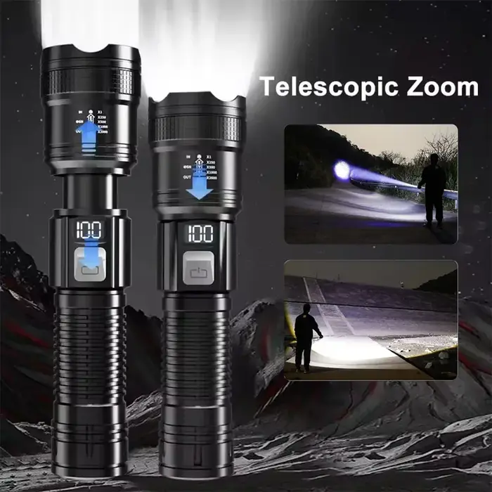 6000000 LM lampe de poche LED Rechargeable haute puissance militaire