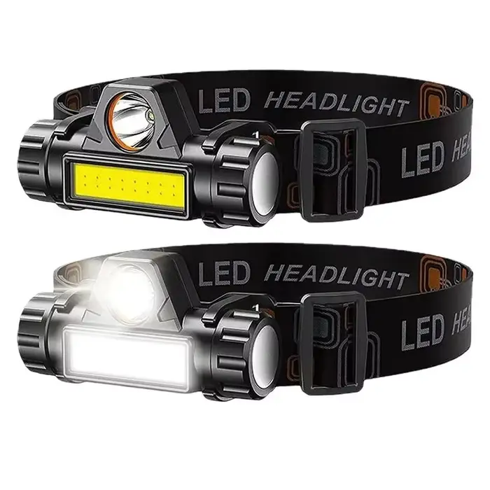 Lampe frontale LED COB Rechargeable USB