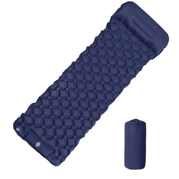 Matelas de camping gonflable ultra confortable, matelas de couchage en mousse à mémoire de forme ave
