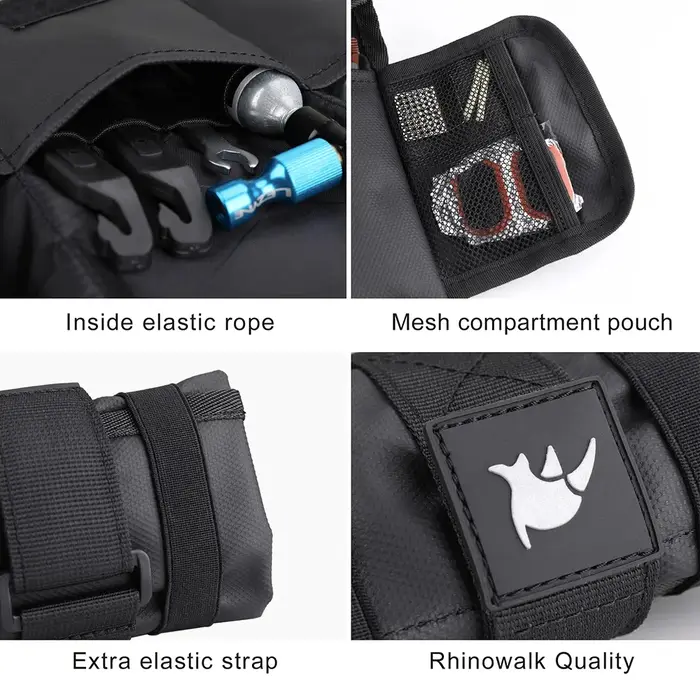 Rhinowalk vtt outils de réparation de vélo stockage sac de vélo haut avant Tube cadre sac Burrito Pa