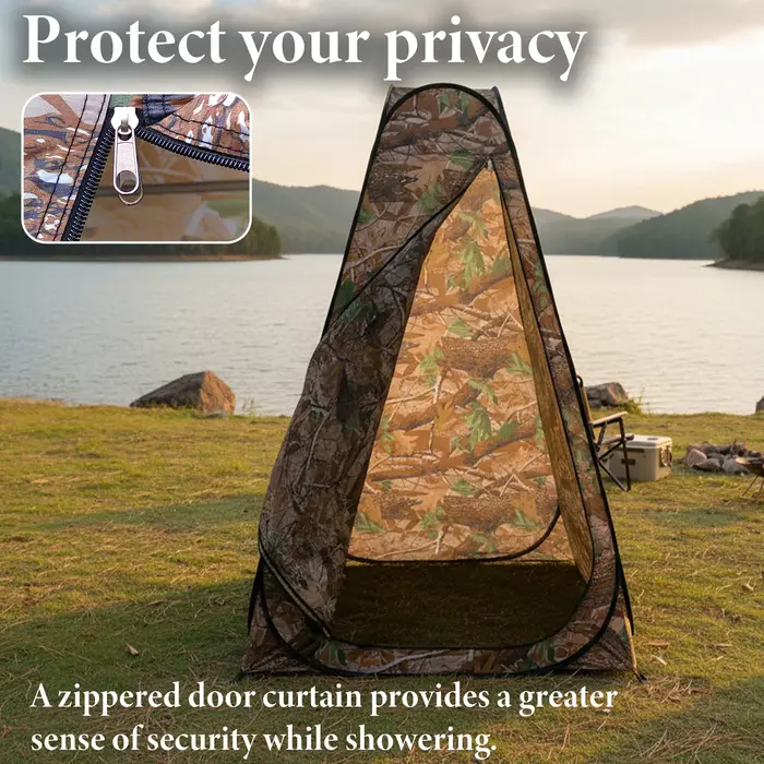 Tente de toilette portable pliable, abri spacieux et discret pour les campeurs, tente de douche pliable pour les voyages en camping-car.