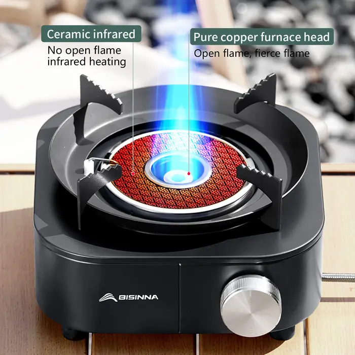 BISINNA 4000W poêle infrarouge haute puissance brûleur à gaz léger Portable poêle de Type fendu four