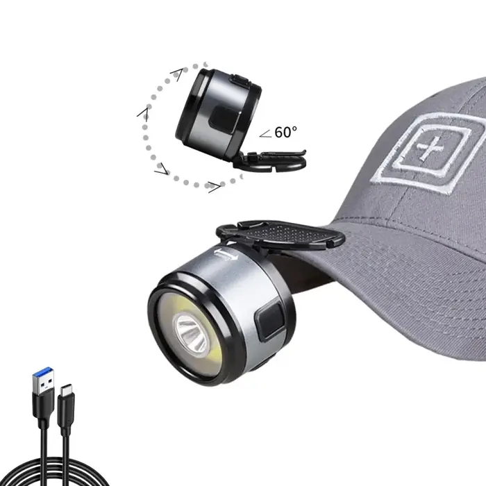 Lampe frontale bandeau lampe minière Rechargeable Ultra-lumineuse capuchon pince Camping Constructio