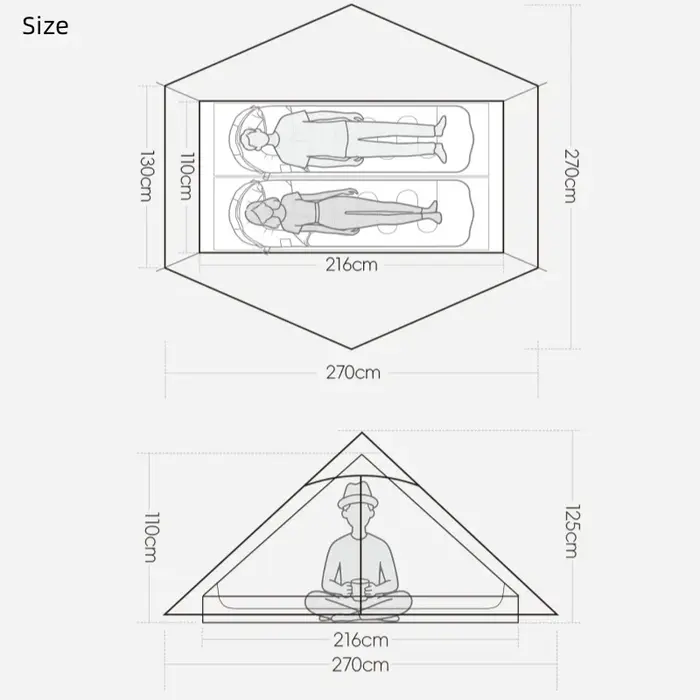 Tente 3F UL GEAR 2026 Lanshan 2 pour le camping en plein air