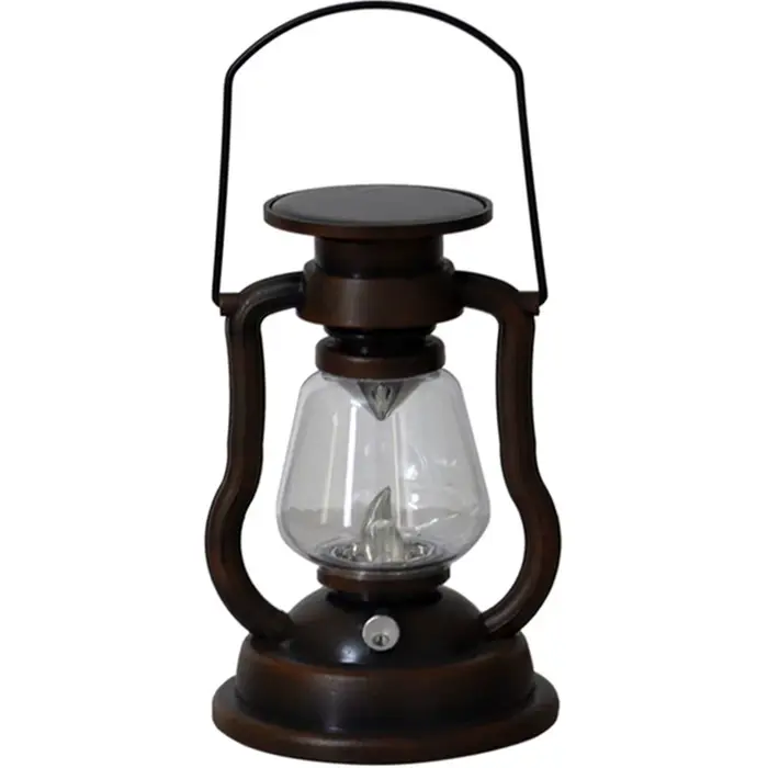 LED lumière solaire rétro lampe à huile LED solaire Portable bougie solaire scintillante sans flamme