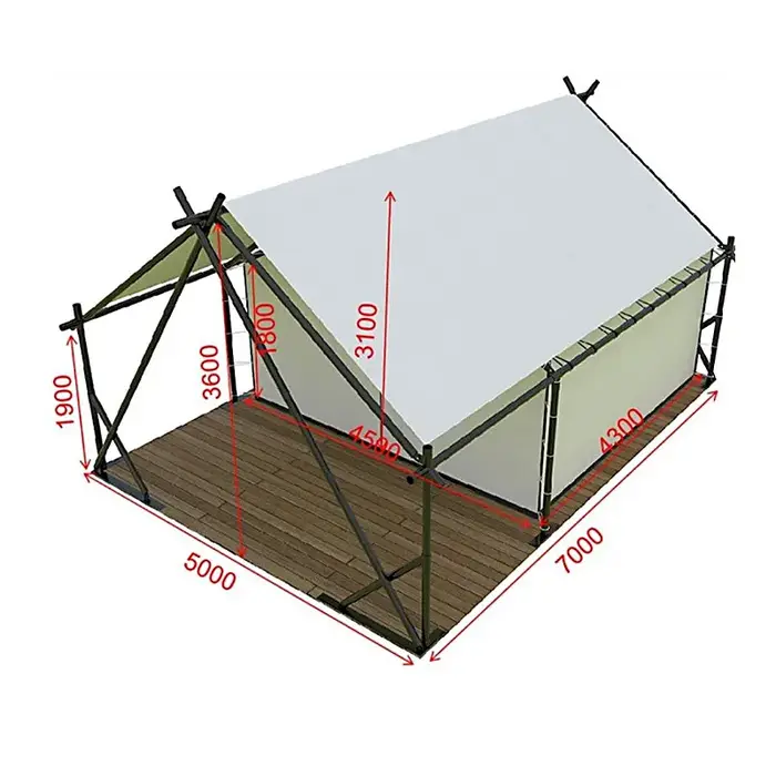 Tente de camping en plein air, imperméable et fabriquée en tissu Oxford PVC pour l'été