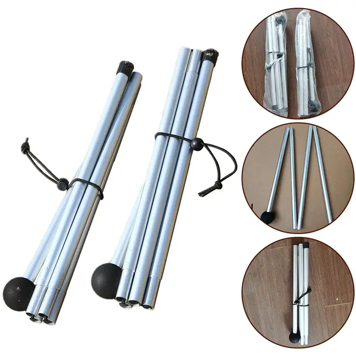Lot de 1 poteau pliable en alliage d'aluminium de 1