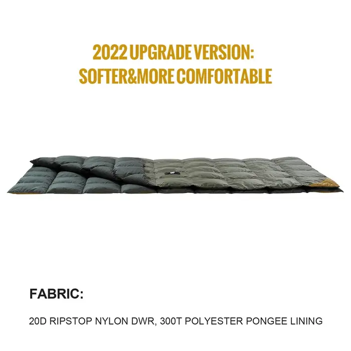 OneTigris – couverture de Camping pour 2 personnes, agrandie et large, couettes de voyage légères en