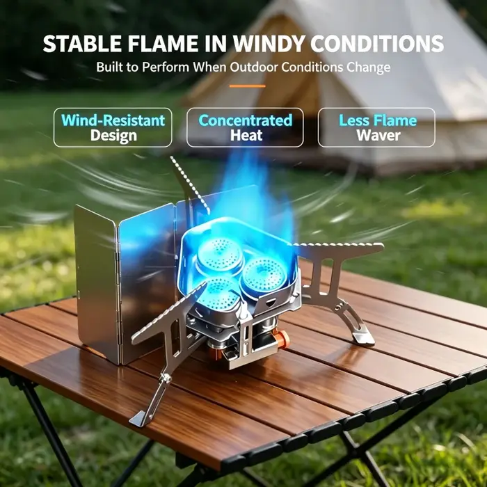 Réchaud à gaz portable à 3 brûleurs