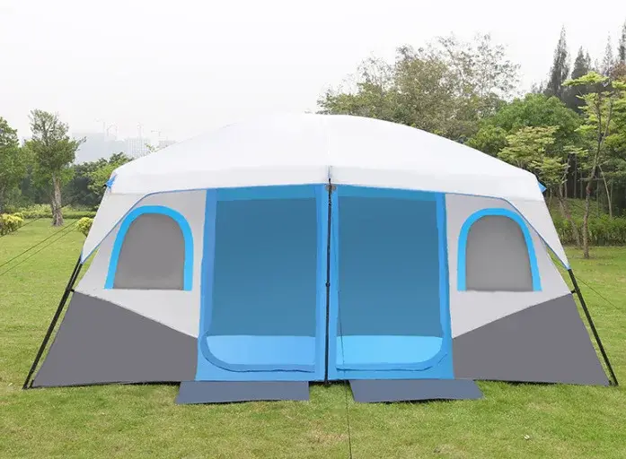 Tentes de glamping gonflables géantes en toile pour l'extérieur, pour le camping familial, deux cham