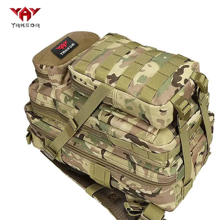 YAKEDA 26L Sac à dos de sport multifonctionnel Polyester 600D Matériau résistant aux déchirures et à l'usure avec poches multicouches