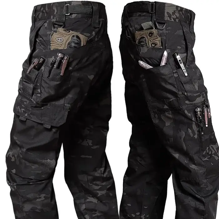 DulPants-Pantalon cargo imperméable pour homme, résistant à l'usure, multi-poches, extérieur, Skip F