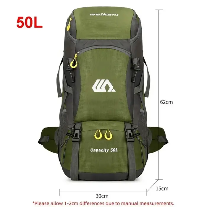 Travel Backpack 50L Waterproof Lightweight Outdoor Hiking