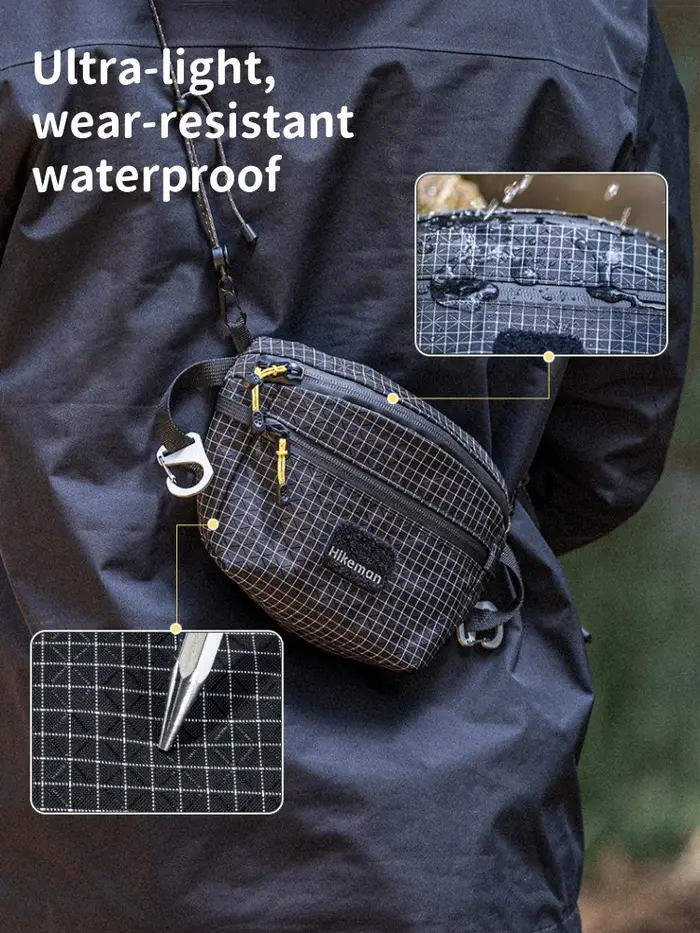 Hikeman sac de poitrine en plein air sac de pêche multifonctionnel Camping sac à bandoulière sport cyclisme sac de taille