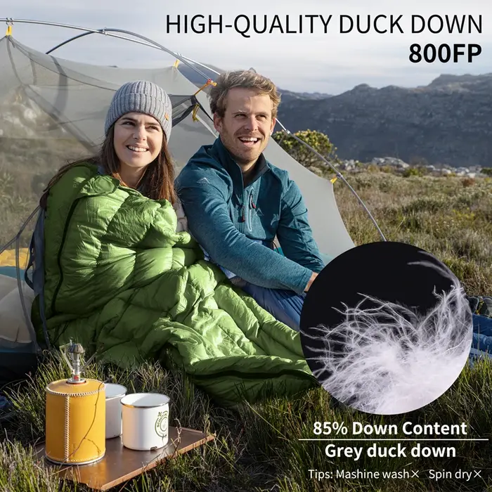 Naturerandonnée canard vers le bas sac de couchage ultraléger imperméable quatre saisons enveloppe sac