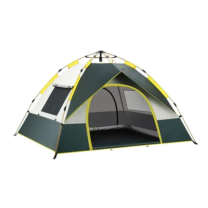 Tente de camping instantanée pour 3-4 personnes, imperméable, protection UV, tente automatique pour la randonnée en plein air
