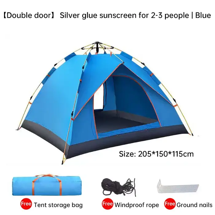 Tente de camping Tatentièrement automatique, ouverture rapide, tente pliante extérieure, tente de pl