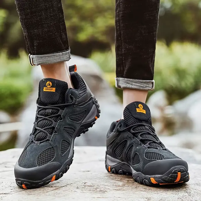 HIKEUP nouvelles chaussures de randonnée en plein air pour hommes antidérapantes résistantes à l'usu