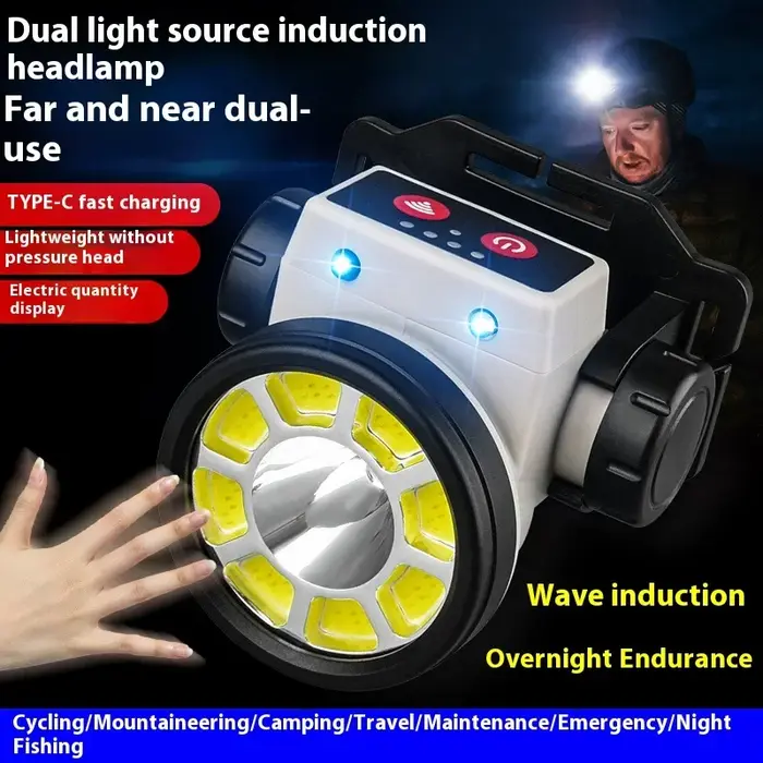 Lampe frontale de pêche LED