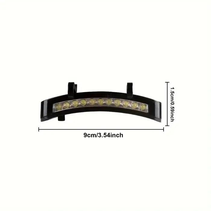 Lampe frontale LED super lumineuse à clipser sur casquette, torche pour la pêche, le camping et la c