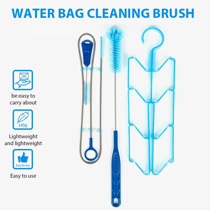 Kit de nettoyage de vessie d'eau d'hydratation 4 pouces, outil de nettoyage de sac d'eau multifonction, outils de Camping en plein air pour vessies d'eau