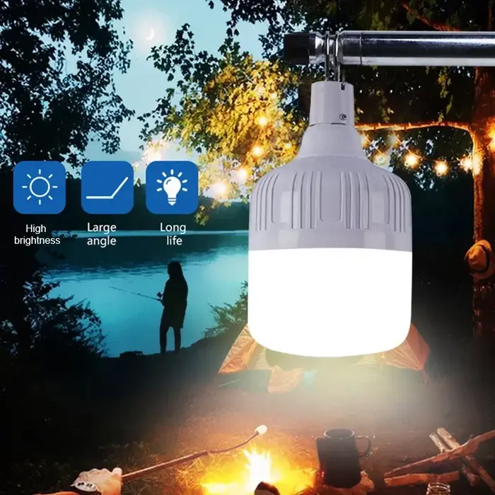 USB Rechargeable Camping lumières lumière LED lanterne Portable ampoule de secours lampe haute puissance tentes