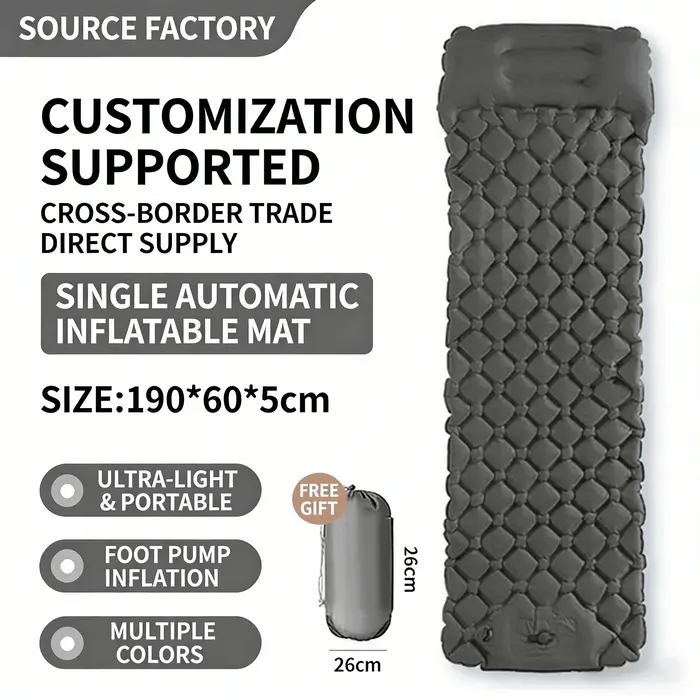 Matelas gonflable de camping avec oreillers