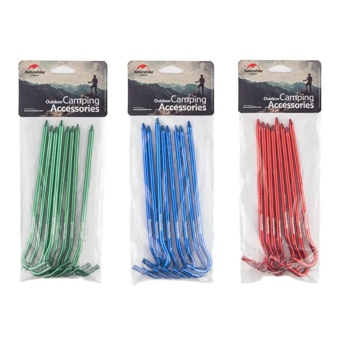 Naturehike – Lot de 8 piquets de tente de camping pour extérieur