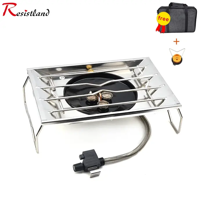 Nouvelle table de camping pliable et amovible IGT 2026 avec réchaud à gaz, table de barbecue portabl