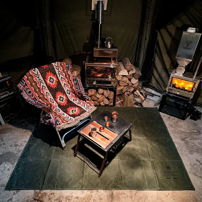 Tapis de pique-nique de Camping en toile de cire d'huile rétro