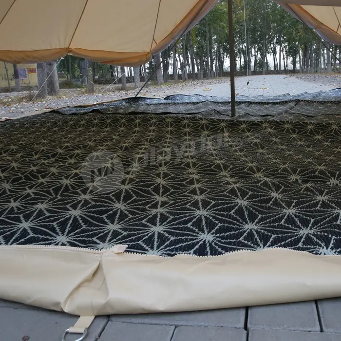 Tapis de sol de luxe en toile de coton imperméable de 5 m pour tente cloche – Offre spéciale pour le glamping