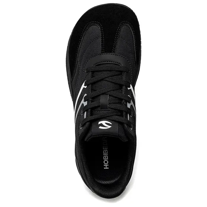HOBIBEAR Chaussures minimalistes unisexe en cuir synthétique à lacets