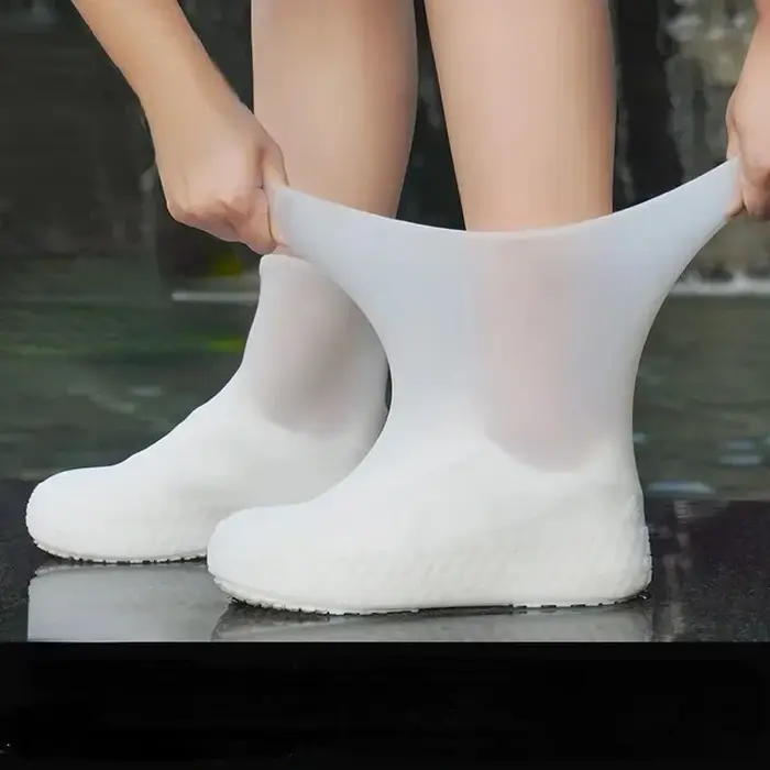 Couvre-chaussures en silicone imperméables réutilisables antidérapants résistants à l'usure