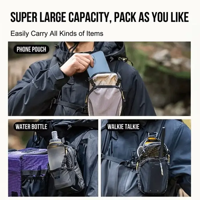 Sac de fixation pour bretelle de sac à dos