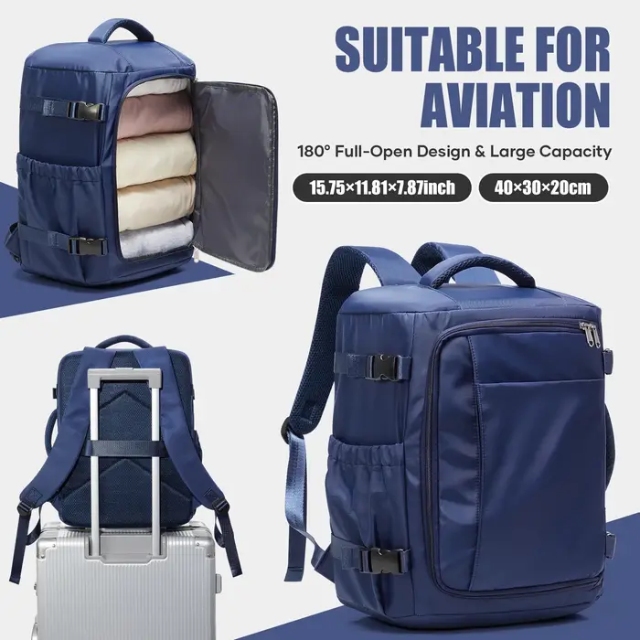Sac pour homme, sac à dos élégant Ryanair 40x30x20, léger pour les trajets quotidiens, sac fonctionnel décontracté, bagage à main, valise