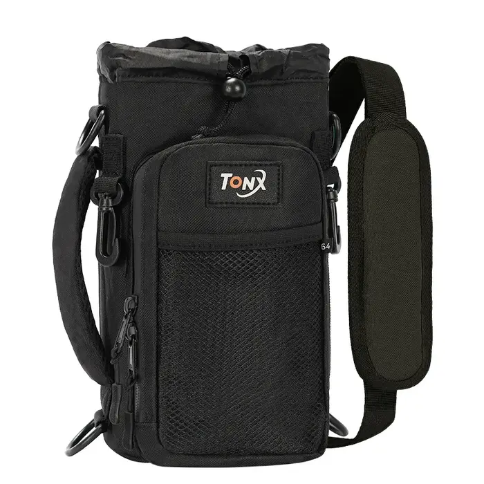 Sac de bouteille d'eau isolé multifonctionnel avec bandoulière, idéal pour la randonnée, le cyclisme