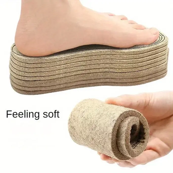 Semelles intérieures en feutre de laine pour chaussures hommes femmes