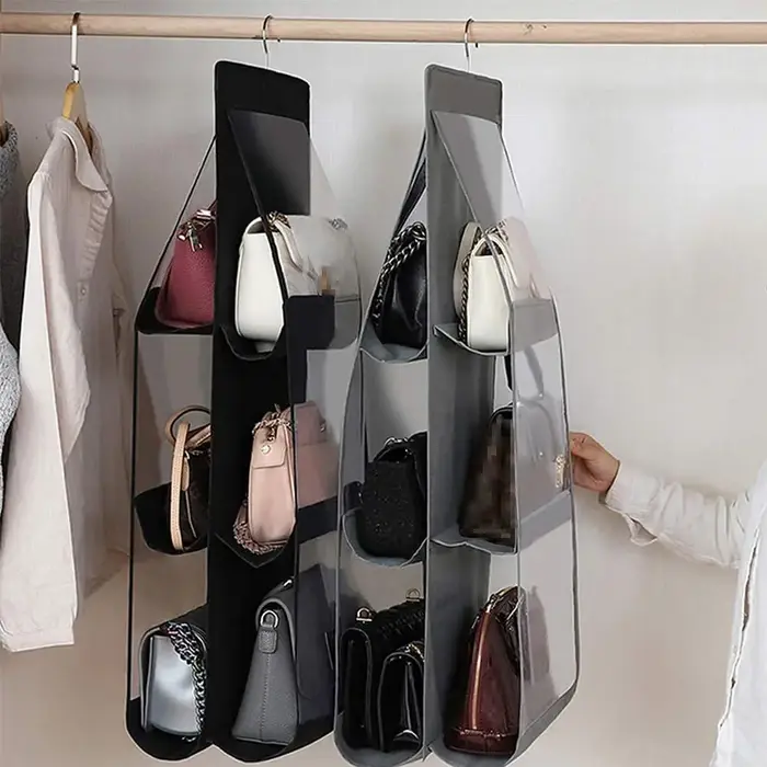 Organisateur de sacs à main suspendu pour placard