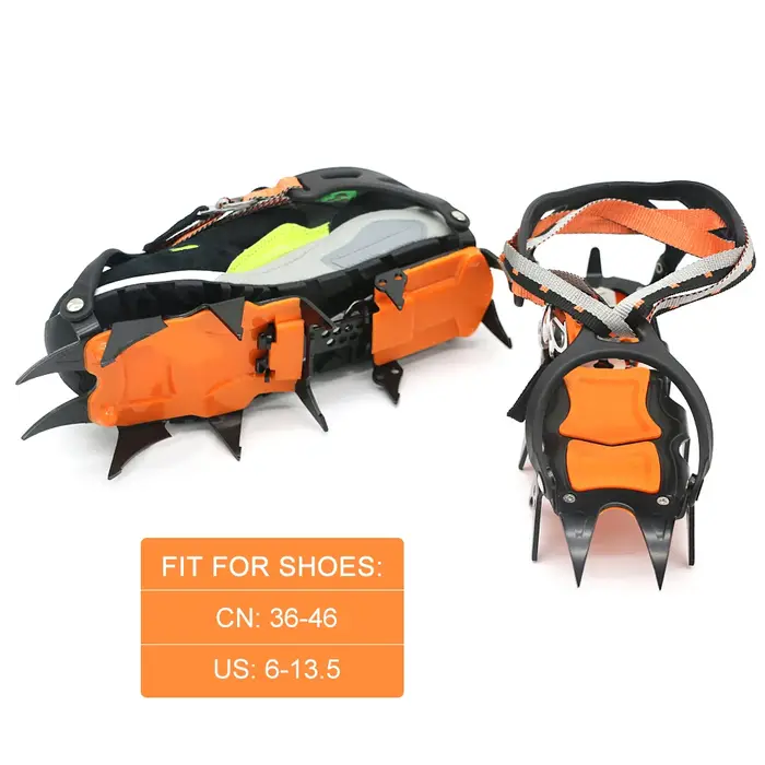 Crampons coordonnants en acier inoxydable pour la glace et la neige