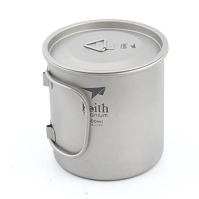 Keith – tasse en titane, tasses d'eau, tasses de Camping, tasse de voyage ultralégère avec poignée p