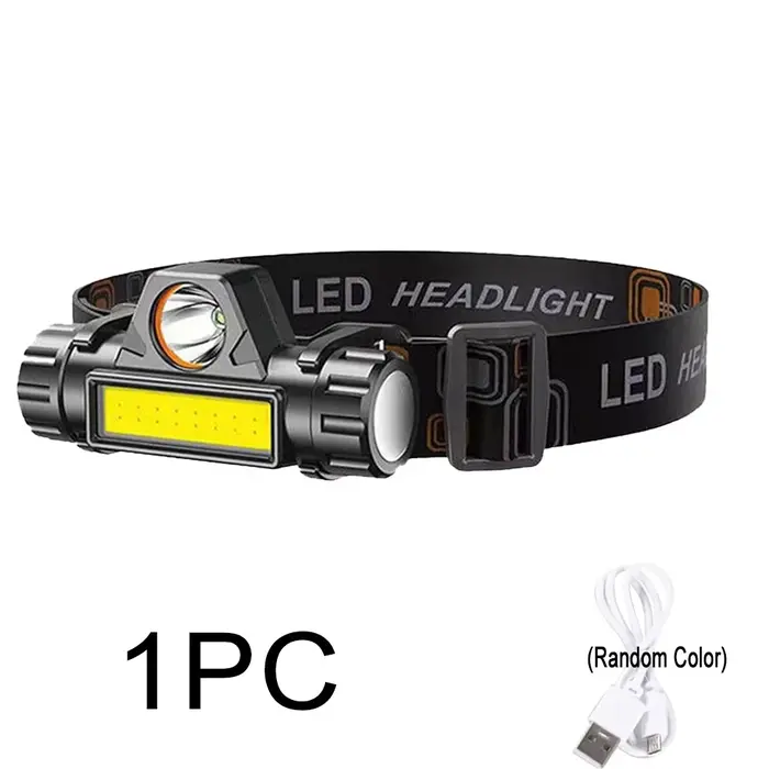 Lampe frontale LED COB Rechargeable USB
