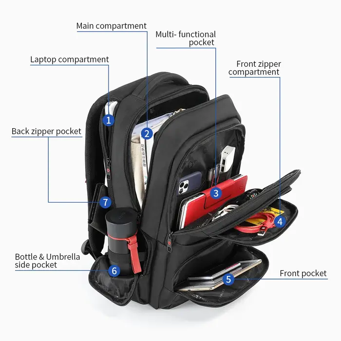 Tigernu Anti-vol sacs à dos pour hommes 15 pouces sac à dos pour ordinateur portable sac à dos de vo