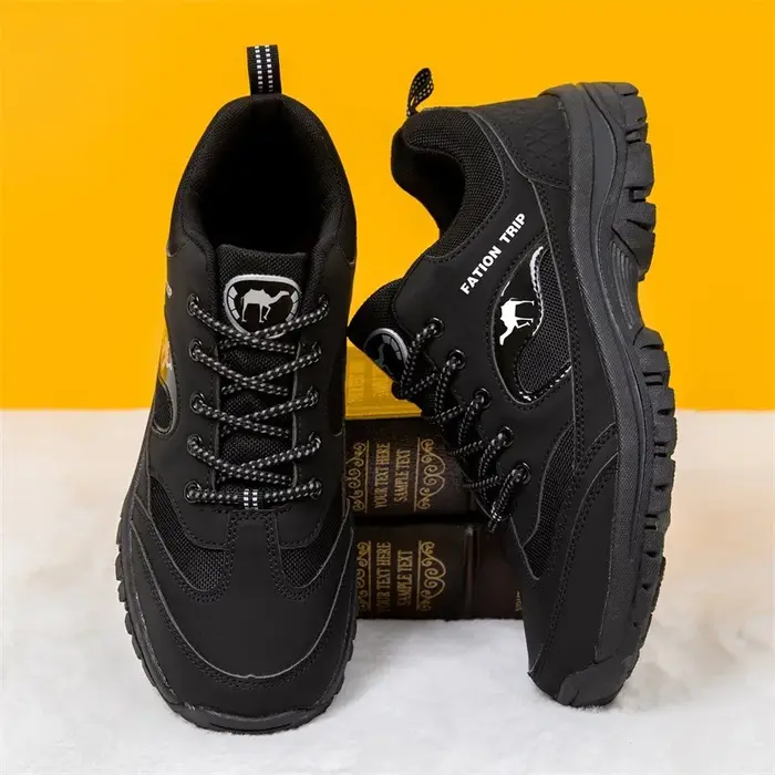 Oulylan Sports de plein air chaussures d'escalade pour hommes résistant à l'usure à lacets baskets mâle décontracté