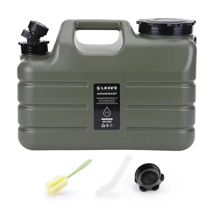 Seau de Camping Portable de grande capacité 11l, stockage d'eau sans fuite pour Camping pêche pique-