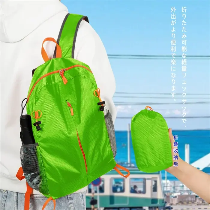 Sac à dos pliable portable d'extérieur