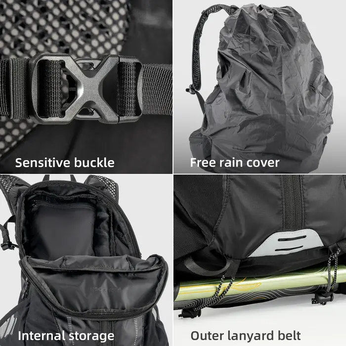 ROCKBROS Sac à dos léger extensible de grande capacité 19L sac à eau étanche à la pluie sac à dos de Trekking de randonnée de Sp